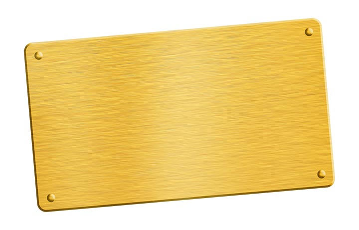 eloxierte Aluminiumtafel gold
