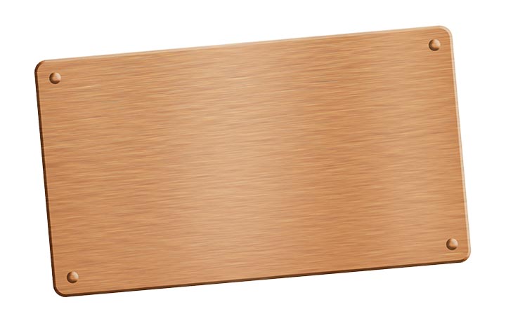eloxierte  Aluminiumtafel kupfer